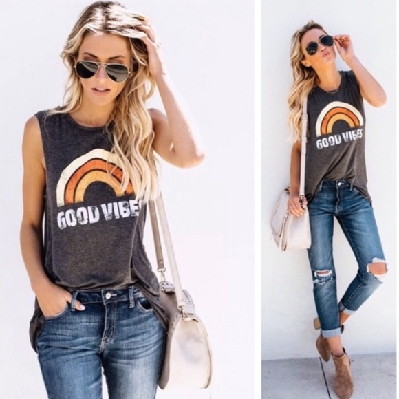 GOOD VIBES SLEEVELESS TOP - Picture 10 of 11